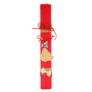 Λαμπάδα πασχαλινή αρωματική κόκκινη πριγκίπισσα χιονάτη 30εκ - κορίτσι, λαμπάδες, για παιδιά, πριγκίπισσες