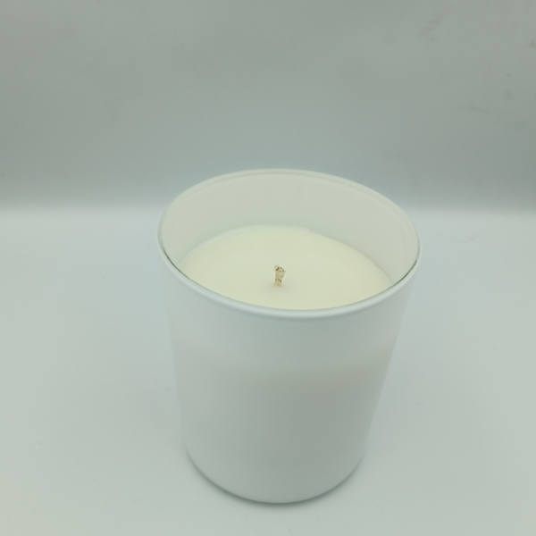 100% Φυτικό Αρωματικό Κερί σόγιας 150γρ. Λευκό Γυάλινο δοχείο με Ξύλινο καπάκι Άρωμα Ritual ( λιβάνι, τριαντάφυλλο, βελανιδιά ) - αρωματικά κεριά - 2