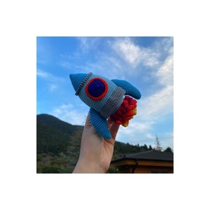 Λαμπάδα πλεκτός πύραυλος 30 cm - αγόρι, λαμπάδες, για παιδιά, παιχνιδολαμπάδες - 2