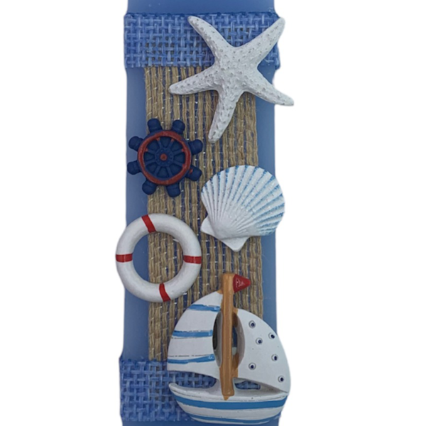 Αρωματική λαμπάδα Θάλασσα Γαλάζια - γυναικεία, λαμπάδες, κοχύλι, θάλασσα, για ενήλικες - 2