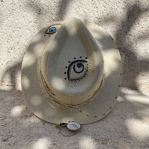 Ψάθινο καπέλο Παναμα - kind of eye - απαραίτητα καλοκαιρινά αξεσουάρ, ψάθινα - 2