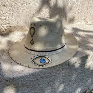Ψάθινο καπέλο Παναμα - kind of eye - απαραίτητα καλοκαιρινά αξεσουάρ, ψάθινα - 4