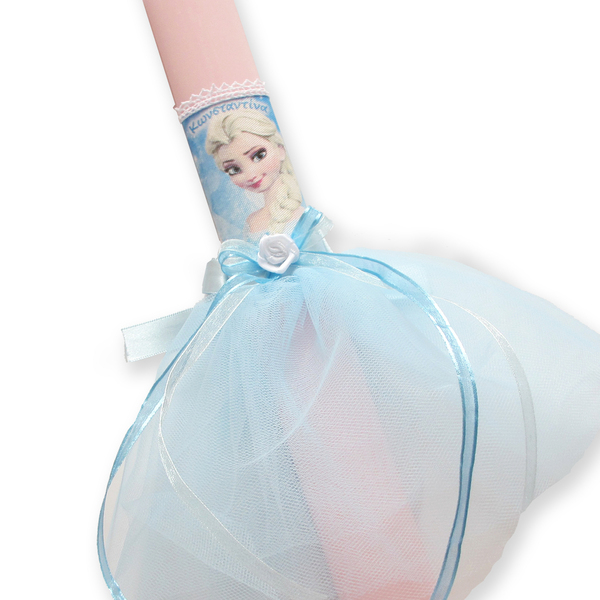 Αρωματική λαμπάδα προσωποποιημένη Πριγκίπισσα χιονιού 30cm - κορίτσι, λαμπάδες, για παιδιά, ήρωες κινουμένων σχεδίων, προσωποποιημένα