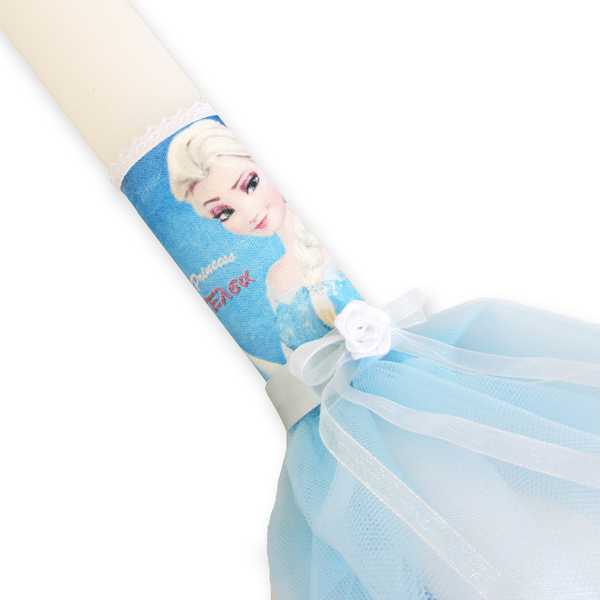 Αρωματική λαμπάδα προσωποποιημένη Πριγκίπισσα χιονιού 30cm - κορίτσι, λαμπάδες, για παιδιά, ήρωες κινουμένων σχεδίων, προσωποποιημένα - 2