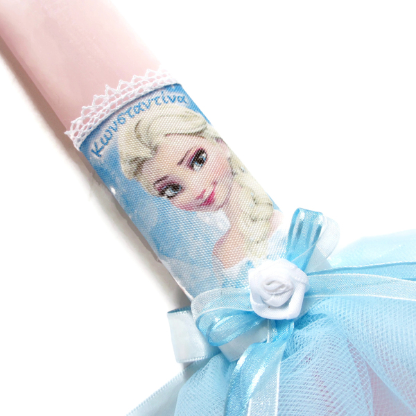 Αρωματική λαμπάδα προσωποποιημένη Πριγκίπισσα χιονιού 30cm - κορίτσι, λαμπάδες, για παιδιά, ήρωες κινουμένων σχεδίων, προσωποποιημένα - 3