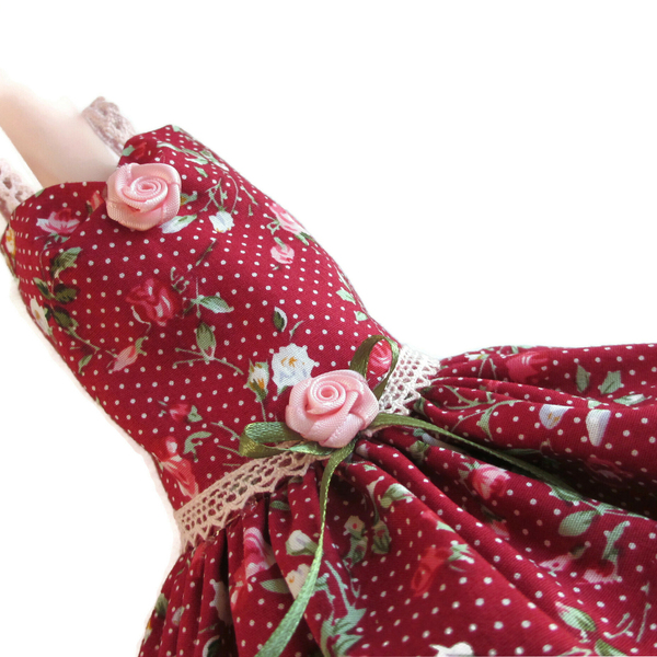 Λαμπάδα με φόρεμα "Υβόννη" 22 ροζ κερί 40cm - κορίτσι, λαμπάδες, μπαλαρίνες, πριγκίπισσες - 4