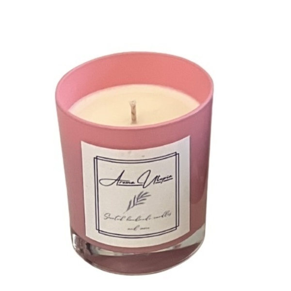 Χειροποίητο αρωματικό κερί σόγιας - pink series - αρωματικά κεριά, διακοσμητικά, φυτικό κερί