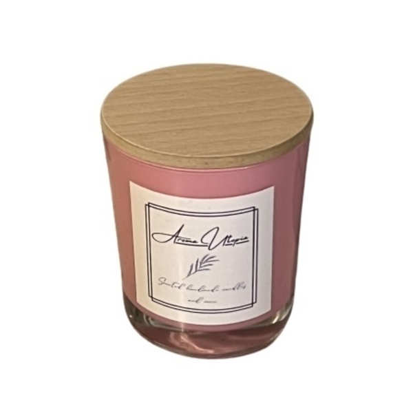Χειροποίητο αρωματικό κερί σόγιας - pink series - αρωματικά κεριά, διακοσμητικά, φυτικό κερί - 2
