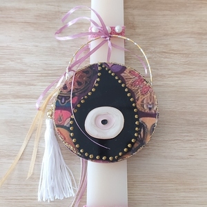 Πασχαλινή αρωματική λαμπάδα (30cm) Lucky Eye - κορίτσι, λαμπάδες, για ενήλικες, πασχαλινά δώρα - 4