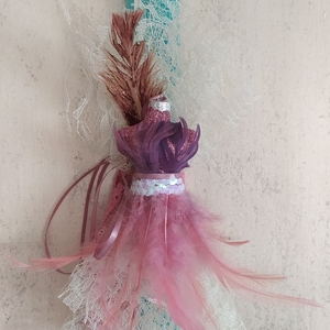Αρωματική πλακέ λαμπάδα (30cm) "Pink mpousto" - κορίτσι, λαμπάδες, για παιδιά, πασχαλινά δώρα - 2