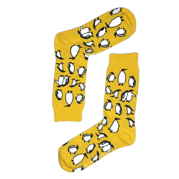 Κιτρινες unisex κάλτσες Πιγκουίνος (36-44) - βαμβάκι, unisex - 2