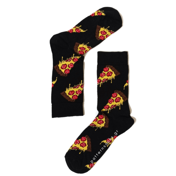 Μαύρες unisex κάλτσες Pizza (36-44) - βαμβάκι, unisex - 2