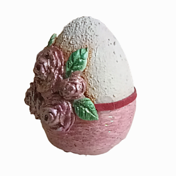 Γύψινο διακοσμητικό πασχαλινό αυγό 8 - vintage, πηλός, διακοσμητικά, γύψος - 4