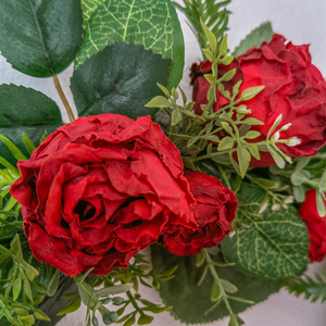 Αποξηραμένα κόκκινα τριαντάφυλλα - στεφάνια, τριαντάφυλλο - 4