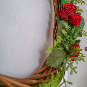 Αποξηραμένα κόκκινα τριαντάφυλλα - στεφάνια, τριαντάφυλλο, αποξηραμένα άνθη - 5