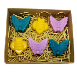 Σετ 6 τεμ. wax melts μελισσούλες και πεταλόυδες από κερί σόγιας με αρώματα τσουρέκι, πασχαλιά και παπαρούνα ( 60 γρ. ) - αρωματικά κεριά, αρωματικό, soy wax - 3