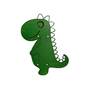 Ξύλινη Πλάτη για λαμπάδα "Δεινόσαυρος", Πράσινη, Διάσταση: 26Χ20εκ. - αγόρι, δεινόσαυρος, διακοσμητικά, για παιδιά, ζωάκια