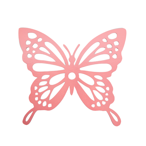 Ξύλινη Πλάτη για λαμπάδα "Πεταλούδα", Ροζ, Διάσταση: 25Χ23εκ. - κορίτσι, πεταλούδα, διακοσμητικά, για παιδιά, ζωάκια