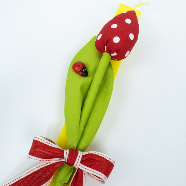 Χειροποίητη Πασχαλινή Λαμπάδα τουλίπα 30 εκ. , "Tulip Bouquet Collection" - κορίτσι, λουλούδια, λαμπάδες, για ενήλικες, για εφήβους - 2