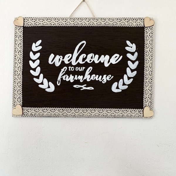 Vintage Κάδρο Welcome to Our Farmhouse 25x35 - πίνακες & κάδρα