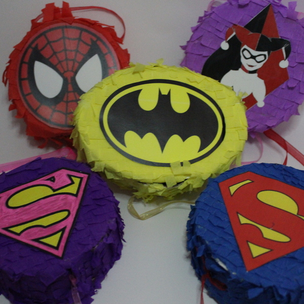 piñata super heroes 30x30x6 - πινιάτες, για παιδιά, για ενήλικες, σούπερ ήρωες