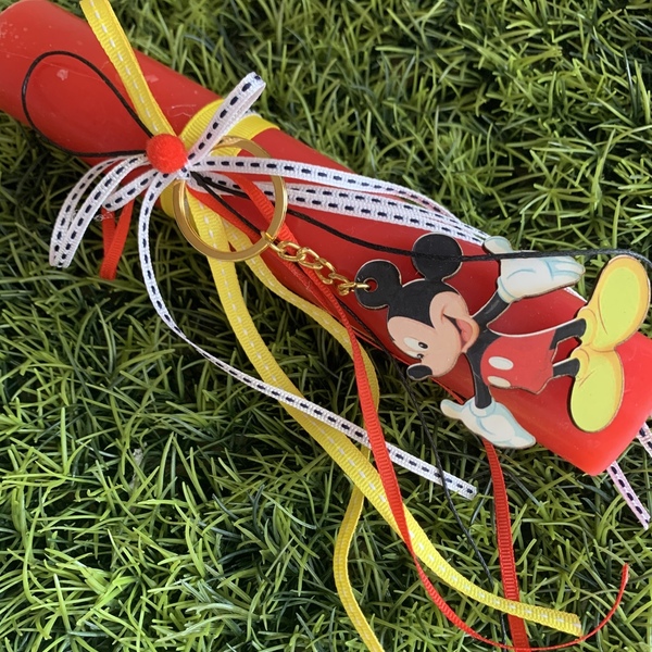 Mickey μπρελόκ λαμπαδα κοκκινη αρωματική - αγόρι, λαμπάδες, για παιδιά, για μωρά - 4