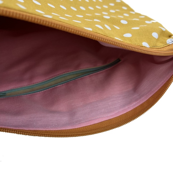 Σακίδιο πλάτης / backpack από ύφασμα mustard - ύφασμα, πλάτης, all day, φθηνές - 3
