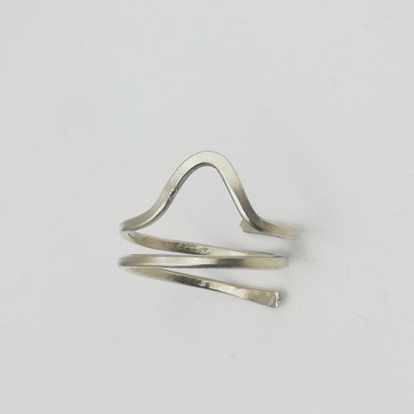 V δαχτυλίδι από αλπακά - αλπακάς, γεωμετρικά σχέδια, boho, αυξομειούμενα, φθηνά - 2