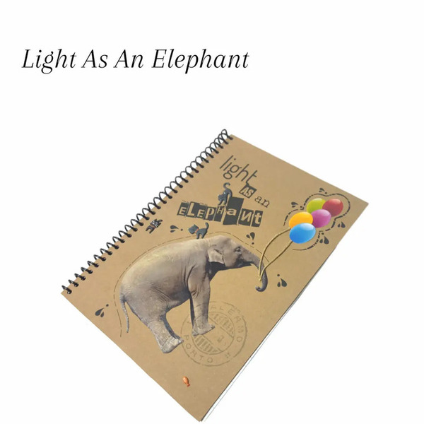 Τετράδιο με χειροποίητο εξώφυλλο ελέφαντας - δώρο, τετράδια & σημειωματάρια - 2