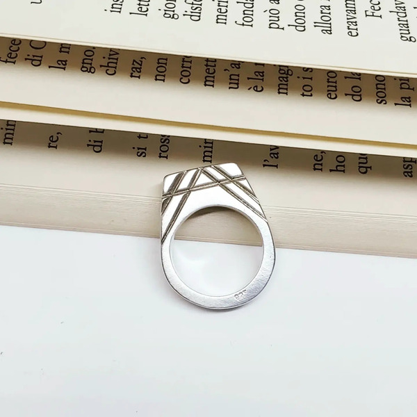 Δαχτυλίδι από ασήμι-"ray", διάμετρος 19,1mm - ασήμι 925, γεωμετρικά σχέδια, σταθερά, μεγάλα - 4