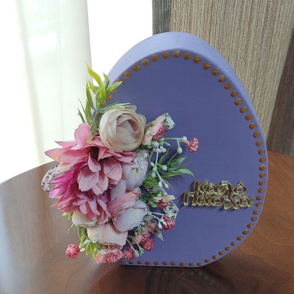 Πασχαλινό ξύλινο αυγό με λουλούδια - κορίτσι, λουλούδια, διακοσμητικά, για ενήλικες - 2