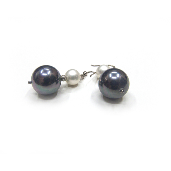 Σκουλαρίκια shell perls & ασήμι 925 - ασήμι 925, πέρλες, γάντζος