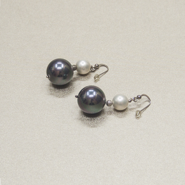 Σκουλαρίκια shell perls & ασήμι 925 - ασήμι 925, πέρλες, γάντζος - 3