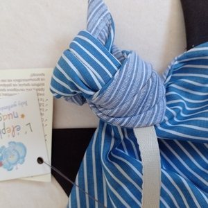 Βρεφικό Πανάκι παρηγοριάς - Sleepy taggy Blue Stripes. Διαστάσεις περίπου 35Χ55. - ύφασμα, αγόρι, αξεσουάρ μωρού, μασητικά μωρού - 3