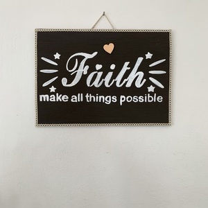 Vintage Κάδρο Faith make all things possible 25x35 - πίνακες & κάδρα