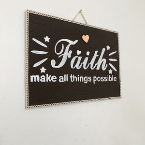 Vintage Κάδρο Faith make all things possible 25x35 - πίνακες & κάδρα - 2