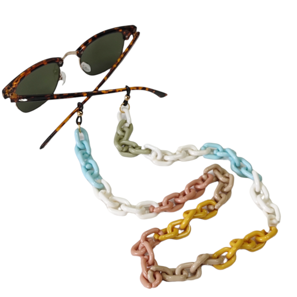 Αλυσιδα γυαλιών ακρυλική πολύχρωμη - αλυσίδες, μοντέρνο, απαραίτητα καλοκαιρινά αξεσουάρ, μοδάτο, δώρα για γυναίκες - 3