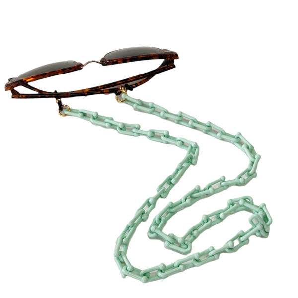 Αλυσίδα γυαλιών ακρυλική παστέλ βεραμάν - αλυσίδες, απαραίτητα καλοκαιρινά αξεσουάρ, μοδάτο