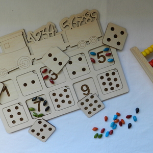 Ξύλινος πίνακας-παζλ αριθμών - ξύλινα παιχνίδια - 2