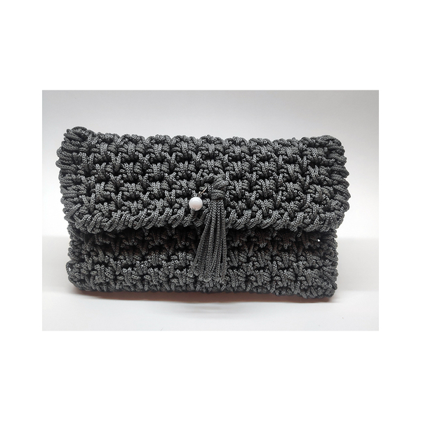 Χειροποίητη Πλεκτή Crochet Καπνοθήκη, Get…Hooked, Γκρι Σκούρο, Θάλεια, Articolo - νήμα, καπνοθήκες