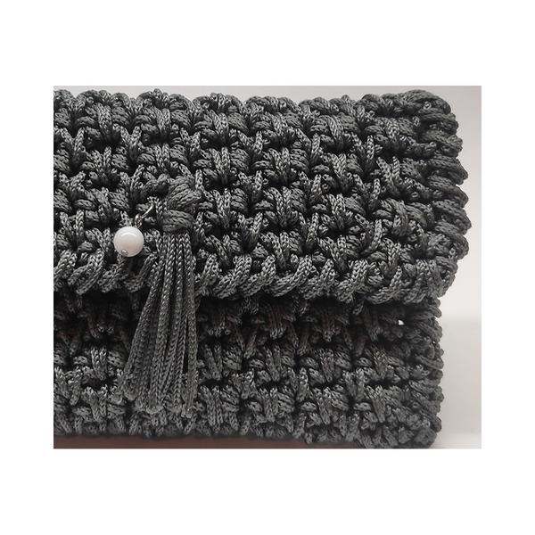 Χειροποίητη Πλεκτή Crochet Καπνοθήκη, Get…Hooked, Γκρι Σκούρο, Θάλεια, Articolo - νήμα, καπνοθήκες - 4