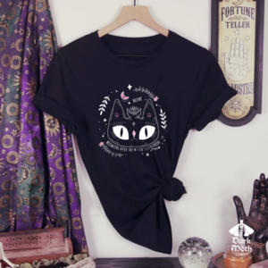 Γυναικείο t-shirt "Witch's Cat" - Μαύρο - 100% βαμβάκι - t-shirt - 4