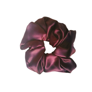 Scrunchie σατέν μωβ - ύφασμα, λαστιχάκια μαλλιών, satin scrunchie