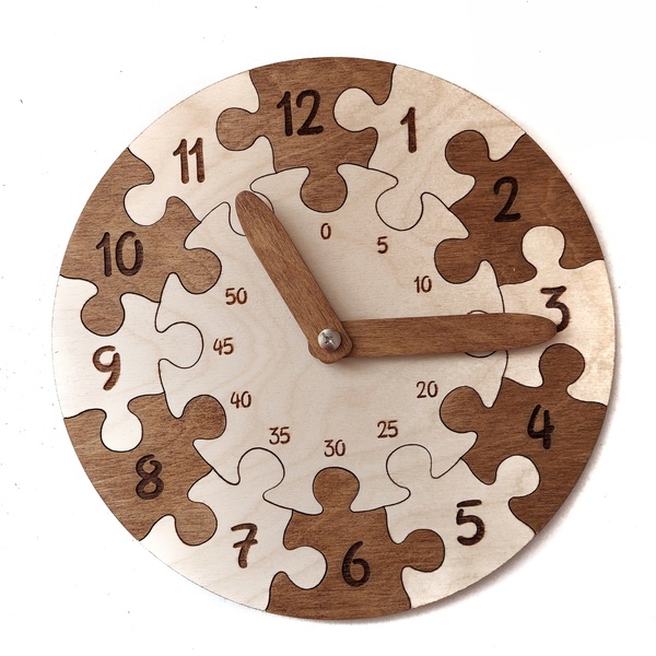 Ξύλινο Παζλ-Ρολόι - ρολόγια, ξύλινα παιχνίδια