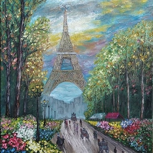 Flowers in Paris - πίνακες ζωγραφικής