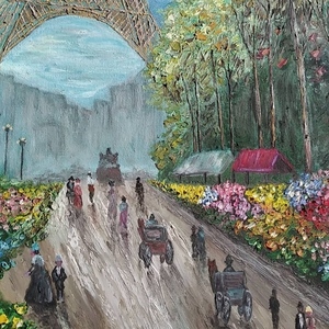 Flowers in Paris - πίνακες ζωγραφικής - 3