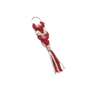 macrame μπρελοκ, 4cm × 22cm - ύφασμα, σπιτιού