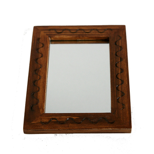 Ξυλόγλυπτος μικρός καθρέφτης επιτραπέζιος και κρεμαστός - ξύλο, ξύλινα διακοσμητικά τοίχου - 2