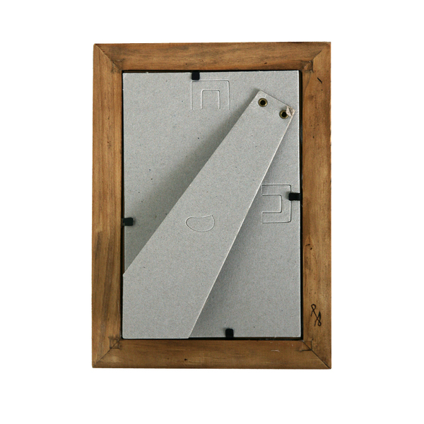 Χειροποίητος ξύλινος καθρέφτης με σκάλισμα 18,5x13,5cm - ξύλινο - 4