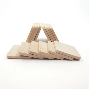 Στρογγυλεμένα ξύλινα τετράγωνα, σετ 5 τεμαχίων - ξύλο, γεωμετρικά σχέδια, υλικά κατασκευών - 2